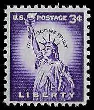 PCBstamps     US #1035e 3c Statue of Liberty, wet printing, MNH, (17)