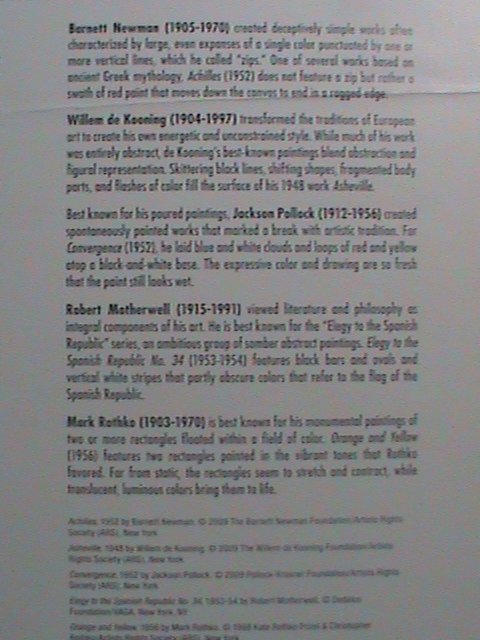 ​UNITED STATES-2010 SC#4444  ABSTRACT EXPRESSIONISTS-PAINTING-MNH S/S SHEET VF