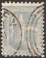  New South Wales 1890 Scott 89 wmk lge crn & NSW used  