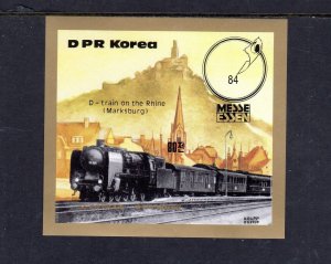 KOREA,N #2374 1984 LOCMOTIVE MINT VF NH O.G. S/S