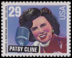 US 2772 Country & Western Singer Patsy Cline 29c single MNH 1993