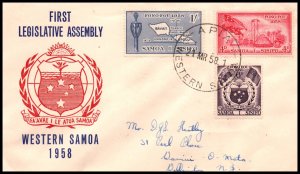 Samoa 220-222 Pen FDC