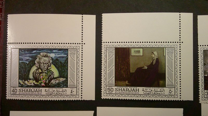 Sharjah 1968 American Painters Michel# 448-455 Mint XF NH CPL set of 8