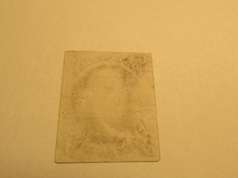 US Stamp, Scott #3, 5c Mint 1875, No Gum (AI) VF Imperf Catalogue Value $1300.00