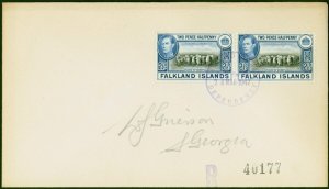 South Georgia 1947 Reg Local Cover Bearing 'South Georgia 24 MAR 1947' CDS Fi...