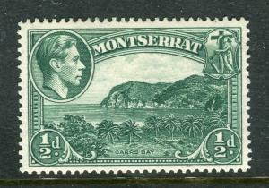 MONTSERRAT; 1938 early GVI issue Mint hinged Shade of 1/2d. Perf 14 value 