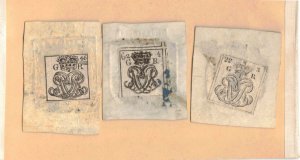3 George's Collection - British Revenue Tax Stamps of 18th and 19th century