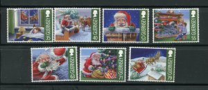 Guernsey 1233 - 1239 Christmas, Santa Claus Stamp Set MNH 2013