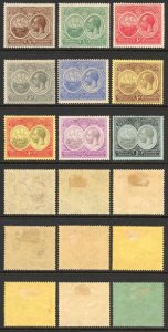 Bermuda SG59/67 1920 Set of 9 M/Mint (1/2d small gum thin)