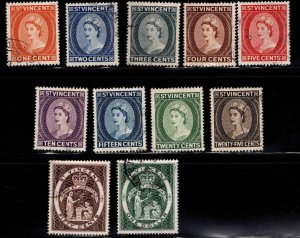 St Vincent Scott 186-196 Used short set 11/12 stamps