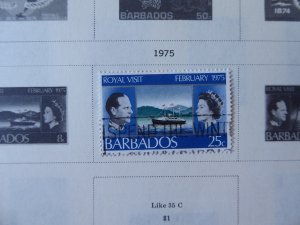 Barbados 1882-1975 Stamp Collection on Scott Intl Album Pages