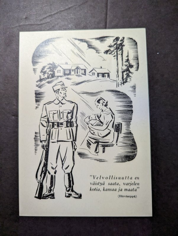 1927 Finland Feldpost Military Postcard Cover to Krusamo 6900