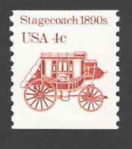 SCOTT  2228  STAGECOACH  4¢  COIL SINGLE  MINT NEVER HINGED