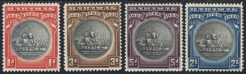 BAHAMAS 1930 300TH ANNIVERSARY 1D TO 2/-