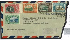 Y130 1941 TRINIDAD POW Exempt Postage Explanatory/Casilla 797 La Paz Bolivia