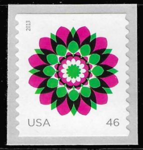Sc 4724  46¢ Kaleidoscope Flowers Single, MNH