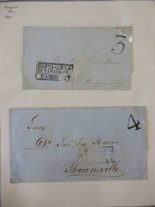 MEXICO : Beautiful & Scarce Stampless collection of 16 items. Many Better.