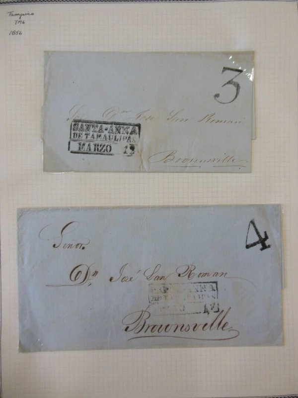 MEXICO : Beautiful & Scarce Stampless collection of 16 items. Many Better.