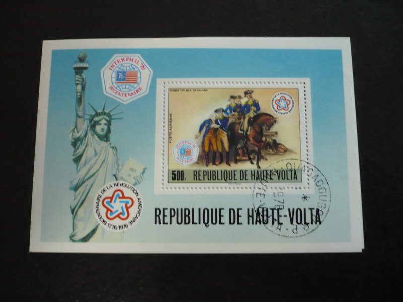Stamps - Upper Volta - Scott# 438 - CTO Souvenir Sheet