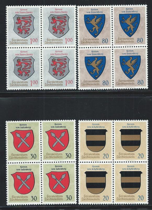 LIECHTENSTEIN SC# 396-9 B/4 VF/MNH 1965