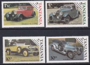 Tanzania #363-66 F-VF Mint ** Automobiles