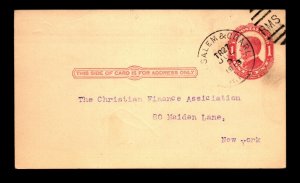 1913 Win. Salem & Charl RPO Card - L26088 
