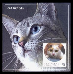 St. Vincent Sc# 3904 MNH Cat Breeds I (S/S)