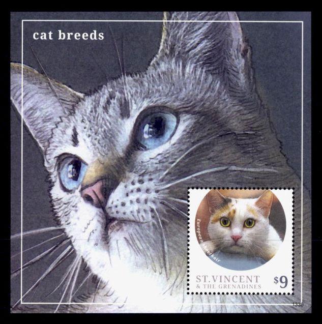 St. Vincent Sc# 3904 MNH Cat Breeds I (S/S)