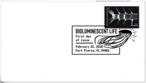 US 5270 Bioluminescent Life Marine Worm BWP FDC 2018