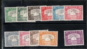 Aden #1s - #11s Very Fine Never Hinged With Specimen Perforated