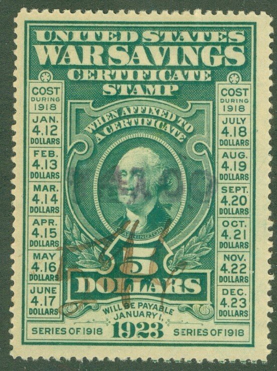 UNITED STATES WS2 USED SCV $35.00 BIN $17.50