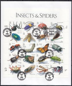 Scott 3351 FDC - Insects & Spiders