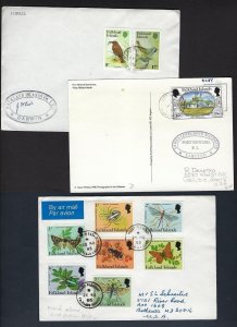 FALKLAND ISLANDS 1960 80 COLLECTION OF 10 COMMERCIALS & FDC VARIOUS FRANKINGS