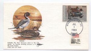 1983 duck stamp first day cover gillcraft cachet [6525.216]