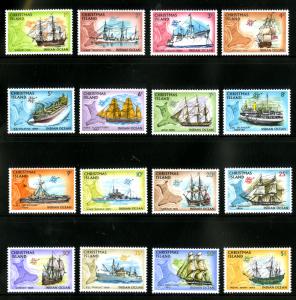 CHRISTMAS ISLAND 37-54  MNH SCV 9.30 BIN $5.50