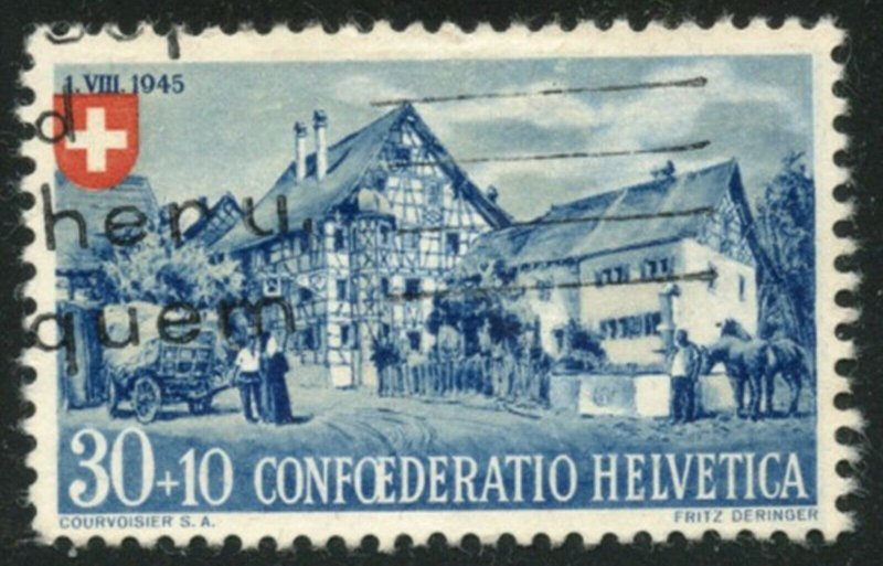 SWITZERLAND Sc#B149 1945 Farm House Top Value Used