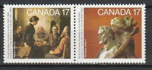 1980 Canada - Sc 850a - MNH VF - 1 pair - Academy of Arts - Harris/Hebert