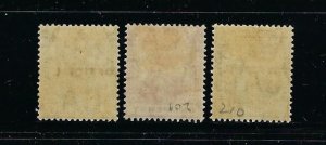 TRINIDAD SCOTT #O8-O10 1909-1910 OFFICIAL OVERPRINTS-   MINT LIGHT HINGED