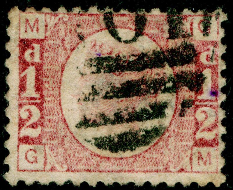 SG48, ½d rose-red PLATE 14, USED. Cat £22. GM