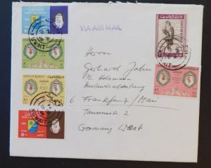 1966 Kuwait Cover To Frankfurt Germany w Christmas Card