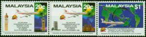 Malaysia 1989 Non Stop Flight to London Set of 3 SG427-429 V.F MNH