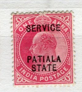 INDIA; PATIALA 1903 early Ed VII SERVICE issue fine Mint hinged 1a. value