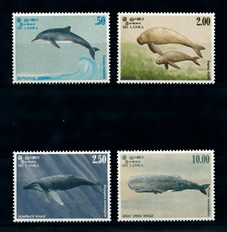 [99598] Sri Lanka 1983 Marine Life Whales Dolphin Dugong  MNH