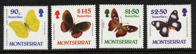 Montserrat 647-50 MNH Butterflies