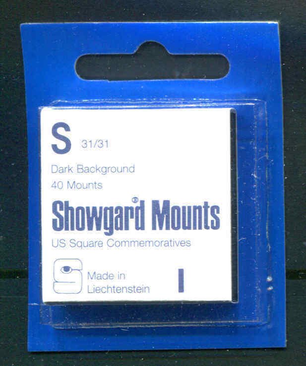 Showgard Black Stamp Mounts S 31/31 PreCut  (40 count)  