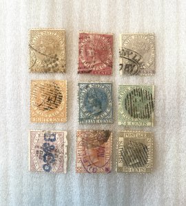 Straits Settlements / Malaysia / Malaya 10-8 Queen Victoria QV Stamps, Used