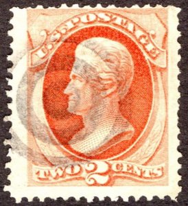 1875, US 2c, Jackson, Used, Sc 178