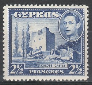 CYPRUS 1938 KGVI CASTLE 21/2PI