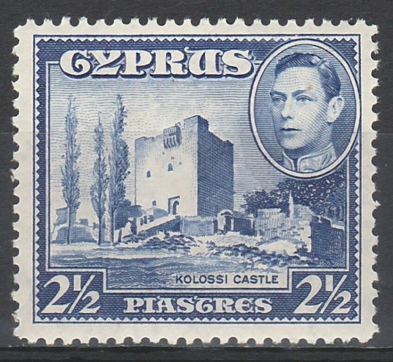 CYPRUS 1938 KGVI CASTLE 21/2PI