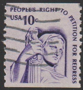 SC# 1617 - (10c) - Contemplation of Justice, violet, used coil single